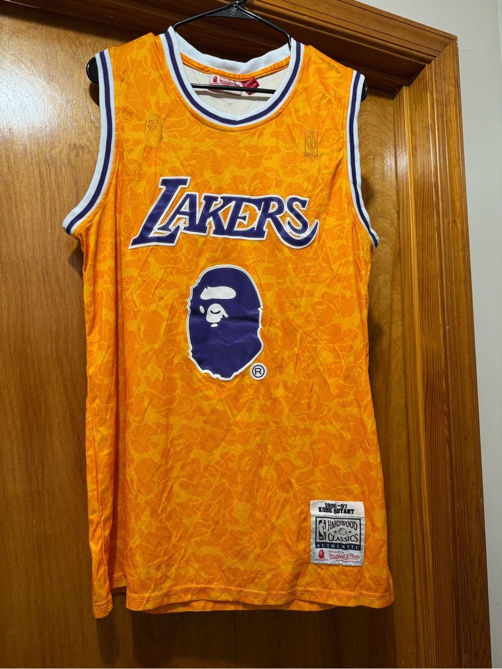 Mitchell & Ness Orange and Purple Lakers Jersey